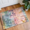 World Rug Gallery Contemporary Distressed Abstract Washable Non Slip Area Rug - 2 of 4