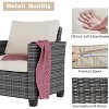 5-Piece Outdoor Patio Furniture Set, 7-Seat PE Rattan Sectional Sofa with Storage Table & Water-Repellent Cushions, Backyard, Deck, Poolside - 4 of 4
