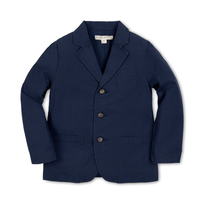 Hope & Henry Boys' Organic Seersucker Suit Jacket, Toddler, 1 of 8
