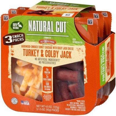 Old Wisconsin Turkey & Colby Jack Snack Pack - 4.5oz/3pk