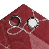 Kate Aurora 2 Piece Clarabelle Embroidered Lattice Matte Sheer Grommet Top Curtain Panels - 84 In. Long - 4 of 4