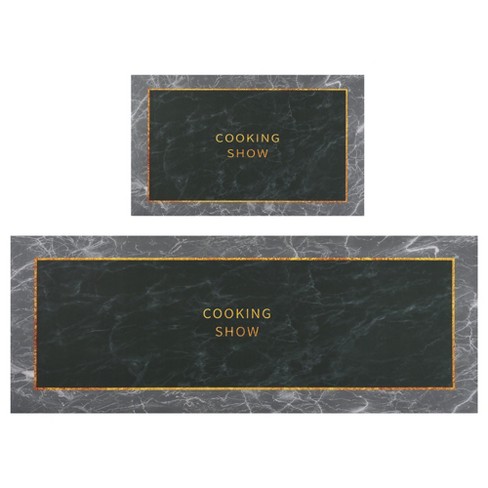 Kitchen Mat and Rugs 2 PCS, Cushioned 1/2 Inch Thick Anti Fatigue Waterproof  Comfort Standing Desk/ Kitchen Floor Mat with Non-Skid & Washable for Home,  Office, Sink - Grey