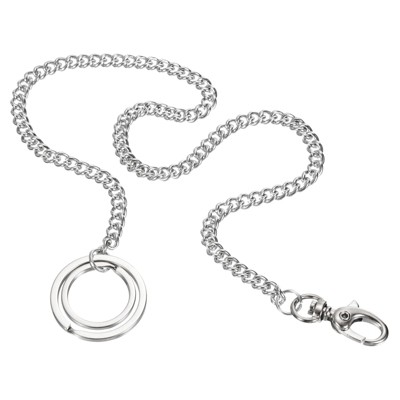 Unique Bargains Nickel Plated Metal Wallet Jeans Belt Handbag Lobster Clasp Chains