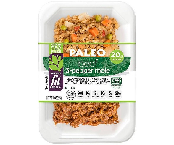 Perfect Fit Meals Paleo Beef & 3-Pepper Mole - 10oz