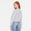 Women's Cali Champs Cropped Fleece Graphic Sweatshirt - Light Gray - 2 of 3