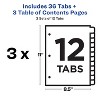 Avery Dividers for 3 Ring Binders, 12 Tabs per Set, Customizable Table of Contents, Multicolor Tabs (3 Sets of 11073) - 4 of 4