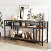 65'' TV Stand for TV up to 75 Inches, Entertainment Center with Open Storage Shelves, TV Media Console Table with Quadruple - 4 of 4