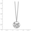 Black Bow Jewelry 19mm Flower Diamond Necklace in Rhodium Plated Silver, 18-20 Inch - 2 of 4