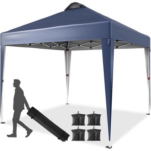Acekool 10x10 Pop Up Canopy Tent, Commercial Instant Outdoor Shelter with Wheeled Bag & Sandbags, Sun Shade for Camping, Beach, Parties, White - 1 of 4