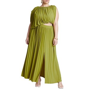 ELOQUII Women's Plus Size Asym Bodice Maxi Dress - 1 of 3