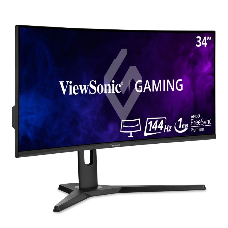 ViewSonic VX3418-2KPC 34 Inch Ultrawide Curved 1440p 1ms 144Hz Gaming Monitor with AMD FreeSync Premium, Eye Care, HDMI and Display Port, 1 of 10