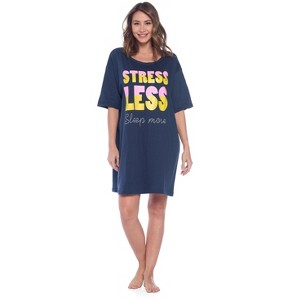 Casual Nights Women's Short Sleeve Printed Scoop Neck Sleep Tee - 1 of 4