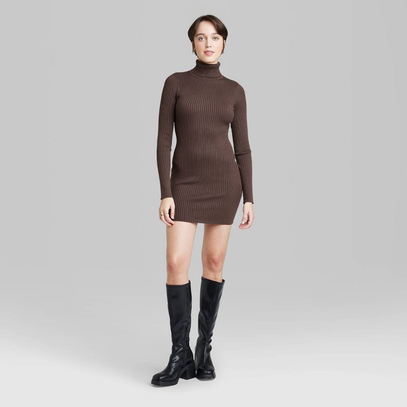 Women's Long Sleeve Bodycon Mini Sweater Dress - Wild Fable™, 3 of 12