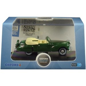 1941 Lincoln Continental Convertible Spode Green 1/87 (HO) Scale Diecast Model Car by Oxford Diecast - 1 of 3