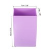 Unique Bargains Square Plastic Pencil Pen Makeup Brush Holder Desktop Organizer 2 Pcs - 2 of 4