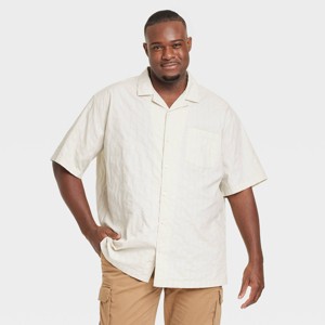 Men's Striped Short Sleeve Button-Down Shirt - Goodfellow & Co™ - 1 of 3