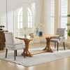 INFURNIC Dining Chairs Upholstered Chenille Accent Chair with Tufted Back and Curved Wood Legs for Kitchen Living Room, Beige, 27.2"*22.4"*39.6" - 4 of 4
