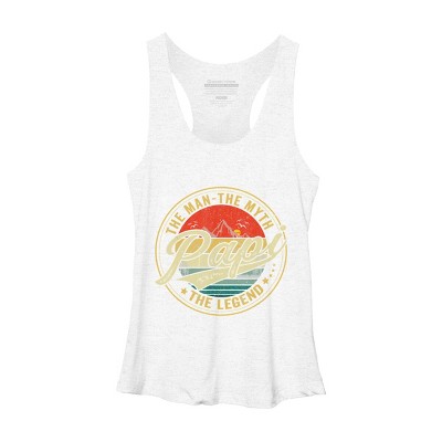 Women's Design By Humans Vintage Sunset Papi, The Man, Myth, Legend By COVI Racerback Tank Top