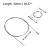 Unique Bargains Stainless Steel Lanyard Cables Eyelets Ended Security Wire Rope 6 Pcs with 12 Pcs Key Ring - 2 of 4