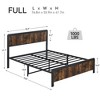 5-Piece MDF & Iron Corrugated Wooden Bed Frame – Industrial Rustic Style, Sturdy Composite Structure, Easy Assembly for Bedroom - 2 of 4