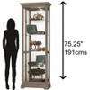 Howard Miller 680675 Brantley V Curio Cabinet 680675 Aged Grey - 2 of 2