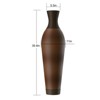 Aukfa 39-Inch Tall Standing Floor Vase – Two-Tone Dark Brown Finish – Elegant Home Décor for Living Room, Bedroom, and Entryway - 3 of 4