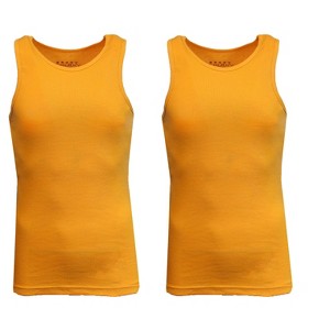 Galaxy By Harvic Men's Heavyweight Ribbed Tank Top-2 Pack - 1 of 4