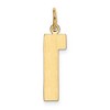 Black Bow Jewelry 14k Yellow Gold, Athletic Collection, Large Polished Number 1 Pendant - 3 of 4