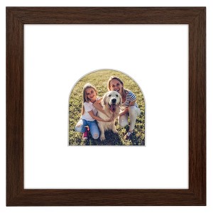 Americanflat 8" x 8" Picture Frame with Mat - Arch Design - Stylish Decor for Living Rooms, Dorms, Offices & More - 1 of 4