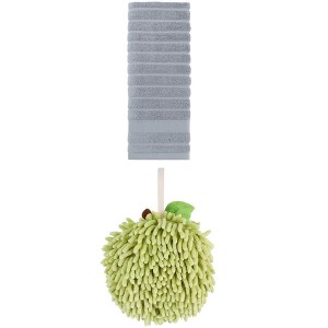 REGALWOVEN Absorbent Quick Drying Solid Decorative Hand Towels for Bathroom 14" x 30"/6" x 6" 2 Pcs - 1 of 4