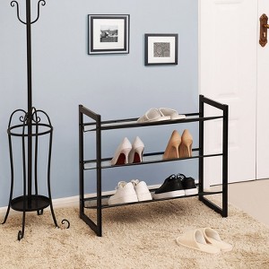 SONGMICS 6-Tier Shoe Rack Storage, Metal Shoe Organizer Stand Stackable Shoe Rack Shelf, with Adjustable Flat or Angled Shelves - 1 of 4