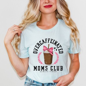 Simply Sage Market Coquette Overcaffeinated Moms Club Short Sleeve Tee - 1 of 4