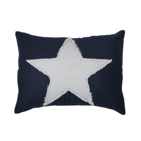 Blue star outlet pillow