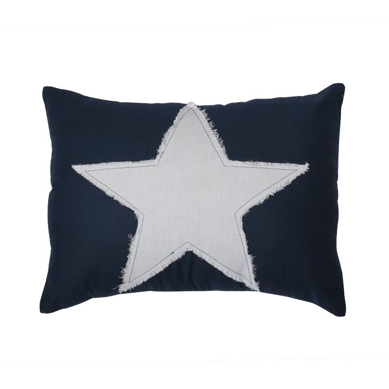 Bacati - Navy Star Throw Pillow, 1 of 5