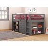 Donco Kids Study & Sleep Twin Dark Grey Low Loft Bed - 4 of 4