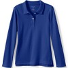 Lands' End School Uniform Kids Long Sleeve Feminine Fit Interlock Polo Shirt - 2 of 4