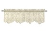 Habitat Limoges Sheer Rod Pocket Flat Valance Floral Lace Design Delicate Scalloped Bottom Hem 55" x 15" Ivory - 2 of 3