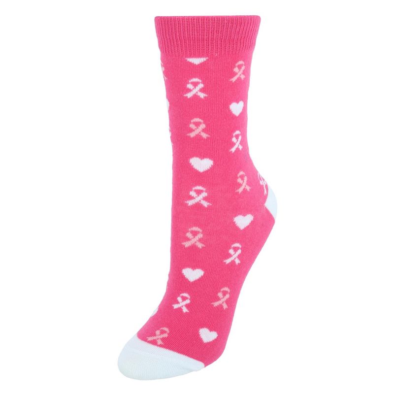 CTM Women's Breast Cancer Awareness Novelty Socks, 1 of 2