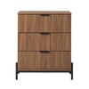 NicBex 35.38"H Classic Metal Handles Storage Dresser for Bedroom with 3 Drawers - 3 of 4