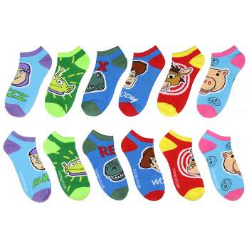 Disney Toy Story Character Faces No-Show Ankle Socks 6 Pair Pack Multicoloured