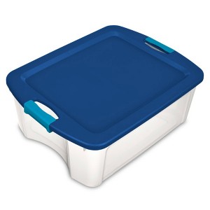 Sterilite 18-Pack Latch and Carry, Clear Plastic Storage Bins with ...