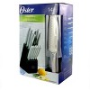 Oster Edgefield 14pc Steel Cutlery Knife Set with Black Knife Block -  20277399