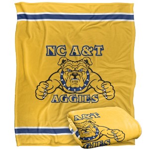 North Carolina A&T State University Primary Logo Silky Touch Blanket White 50x60 - 1 of 4