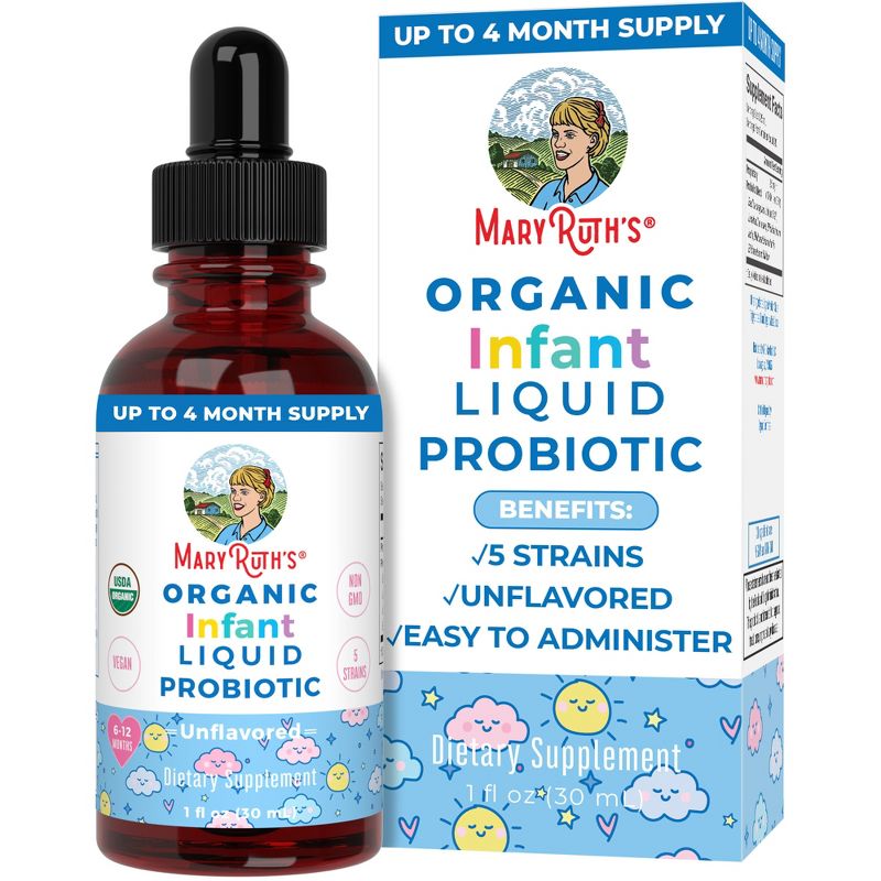 MaryRuth's Infant Probiotic Drops, Unflavored, Org, 1 oz, 1 of 5