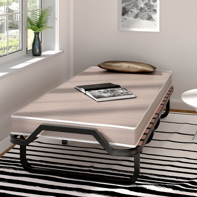 Costway Folding Bed with Mattress Rollaway Guest Bed with Sturdy Metal Frame & Foam Mattress Living Room Guest Room Office