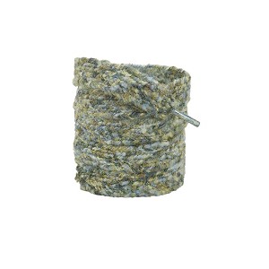 INSPIRE CHIC Flat Fluffy Colorful Mixed Color Mohair Widened Fashion Plush Retro Shoe Laces for Sneakers 2 Pairs - 1 of 4