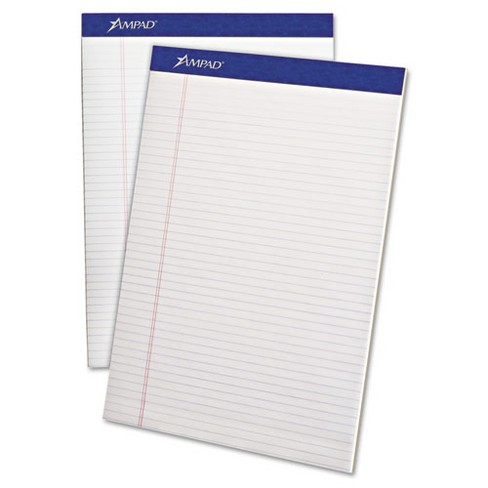 Ampad Perforated Writing Pads, Narrow Rule, 50 White 8.5 x 11.75 Sheets, Dozen - image 1 of 2