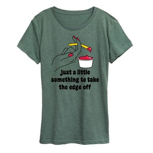 Women's - Instant Message - Take The Edge Off French Fry Short Sleeve Graphic T-Shirt - 1 of 4