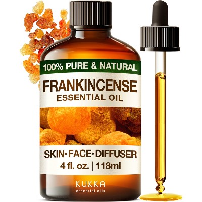 KUKKA Frankincense Essential Oil for Face & Skin - 4 Fl Oz -  DIY Soap Making