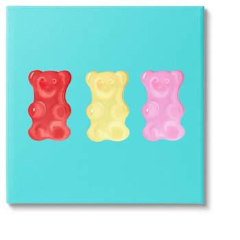 Stupell Industries Cute Gummy Bear Candies Canvas Wall Art
